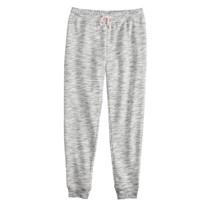 Girls 7-16 & Plus Size So&reg; Fleece Jogger Leggings, Size: 7-8, Med Grey