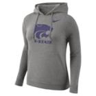 Women's Nike Kansas State Wildcats Fleece Hoodie, Size: Xxl, Grey