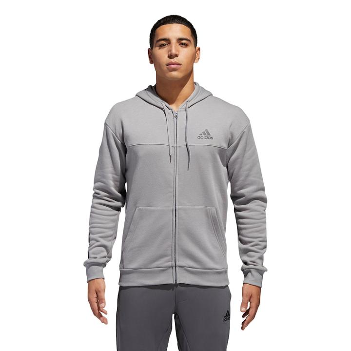 Men's Adidas Sport Full-zip Hoodie, Size: Small, Med Grey