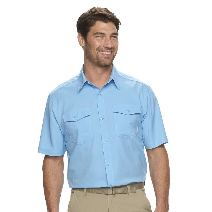 Big & Tall Columbia Pacific Breeze Button-down Shirt, Men's, Size: L Tall, Blue