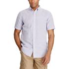 Men's Chaps Classic-fit Linen-blend Button-down Shirt, Size: Large, Purple