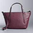 Simply Vera Vera Wang Studded Handle Mini Crossbody Tote, Women's, Dark Pink