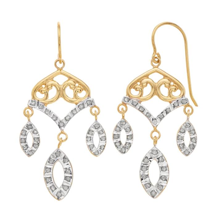 Diamond Mystique Chandelier Drop Earrings, Women's, Yellow