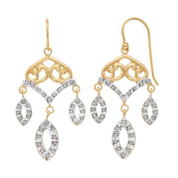 Diamond Mystique Chandelier Drop Earrings, Women's, Yellow