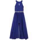 Girls 7-16 Speechless Lace Keyhole Maxi Dress, Girl's, Size: 12, Brt Blue