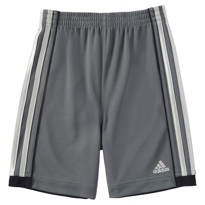 Boys 4-7x Adidas Speed Striped Shorts, Size: 6, Dark Grey