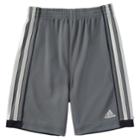 Boys 4-7x Adidas Speed Striped Shorts, Size: 6, Dark Grey