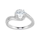 Diamonluxe Simulated Diamond Engagement Ring In Sterling Silver (1 Carat T.w.), Women's, Size: 5, White