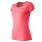 Women's New Balance Accelerate Scoopneck Running Tee, Size: Large, Light Pink