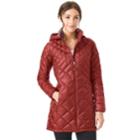 Women's 32 Degrees Hooded Puffer Jacket, Size: Medium, Light Pink