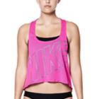 Women's Nike Performance Logo Swim Crop Top Cover-up, Size: Medium, Purple
