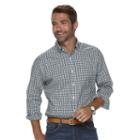 Men's Croft & Barrow&reg; Classic-fit Checked Stretch Button-down Shirt, Size: Small, Green