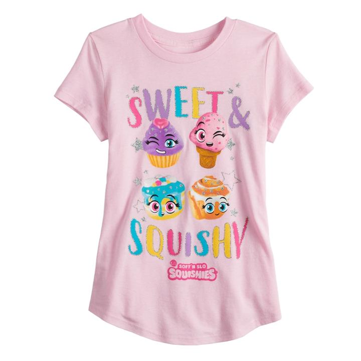 Girls 4-10 Jumping Beans&reg; Soft'n Slo Squishies Graphic Tee, Size: 4, Dark Pink