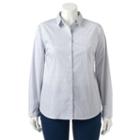 Apt. 9, Plus Size &reg; Structured Essential Button-down Shirt, Women's, Size: 1xl, White