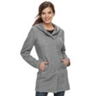 Women's Sebby Collection Hooded Fleece Jacket, Size: Xl, Grey