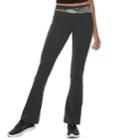 Juniors' So&reg; Colorblock Waistband Bootcut Yoga Leggings, Teens, Size: Medium, Dark Grey