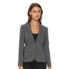 Women's Apt. 9&reg; Torie Solid Blazer, Size: 6, Grey (charcoal)
