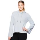 Women's Gaiam Shiva Yoga Crop Hoodie, Size: Xs, White