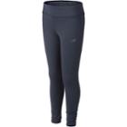 Girls 7-16 New Balance Sueded Jersey Performance Tights, Size: 14, Grey Other