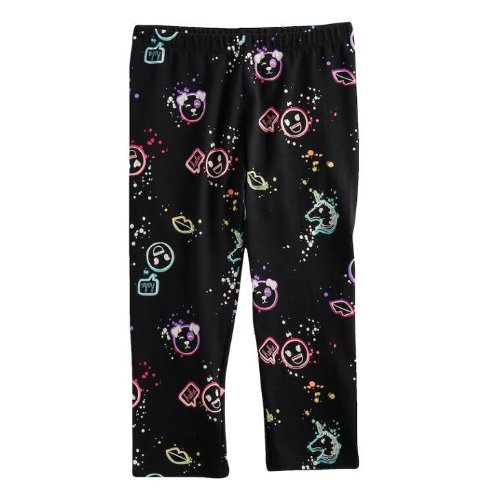 Girls 7-16 So&reg; Core Capri Leggings, Size: 10, Black