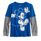 Disney's Mickey Mouse Boys 4-12 Mock Layer Graphic Tee By Jumping Beans&reg;, Size: 5, Dark Blue