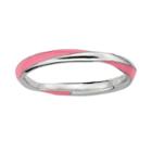 Stacks And Stones Sterling Silver Pink Enamel Twist Stack Ring, Women's, Size: 7