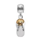 Individuality Beads Sterling Silver & 14k Gold Over Silver Flip-flop Charm, Women's