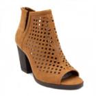 Sugar Vael Women's Peep Toe Ankle Boots, Size: Medium (11), Brown