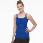 Women's Fila Sport&reg; Elastic Strap Fitted Tank, Size: Medium, Blue