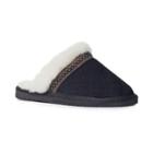 Muk Luks Dawn Women's Suede Scuff Slippers, Size: 10, Black