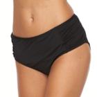 Women's Apt. 9&reg; Semi High-waisted Scoop Bikini Bottoms, Size: Large, Black