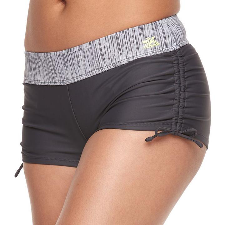 Women's Zeroxposur Drawstring Ruched Swim Shorts, Size: 6, Yellow Oth