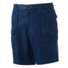 Men's Croft & Barrow&reg; Classic-fit Denim Side-elastic Cargo Shorts, Size: 40, Dark Blue