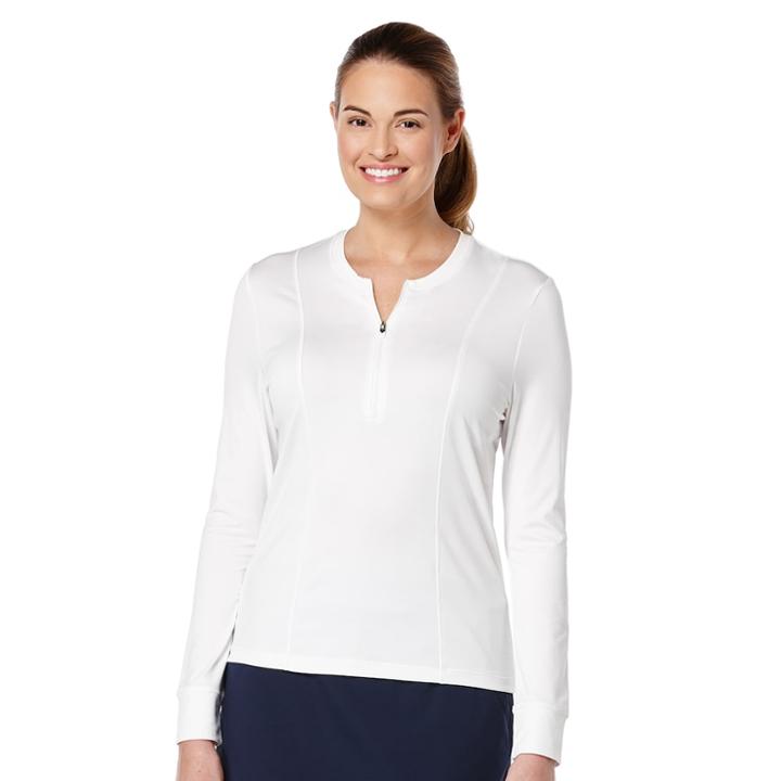 Women's Grand Slam Solid Quarter-zip Golf Top, Size: Medium, White