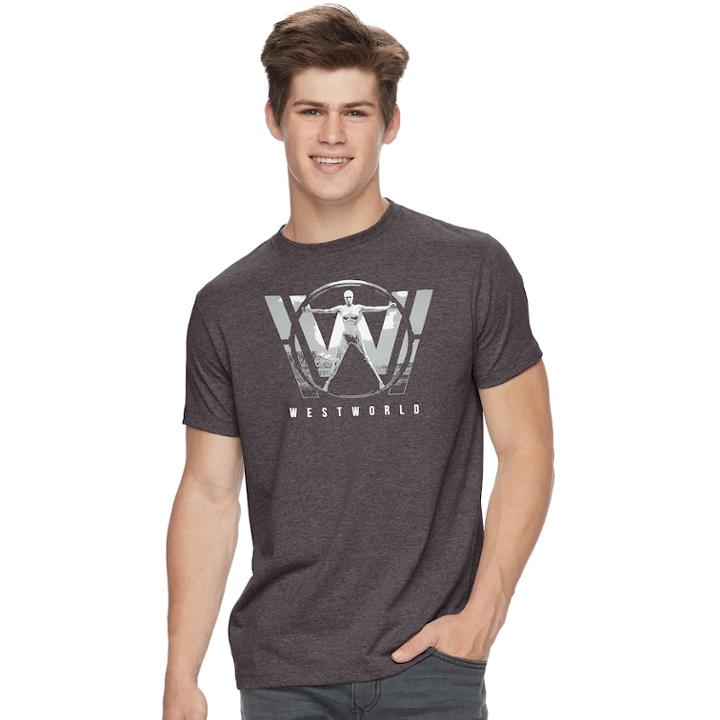 Men's Westworld Tee, Size: Xxl, Grey (charcoal)