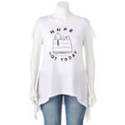 Juniors' Plus Size Peanuts Snoopy Nope Not Today Graphic Tee, Teens, Size: 2xl, White