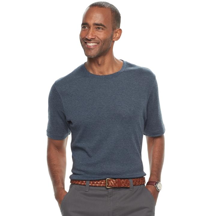 Men's Croft & Barrow&reg; Classic-fit Solid Performance Crewneck Tee, Size: Medium, Blue (navy)