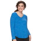 Juniors' Plus Size So&reg; V-neck Long Sleeve Tee, Teens, Size: 3xl, Blue (navy)