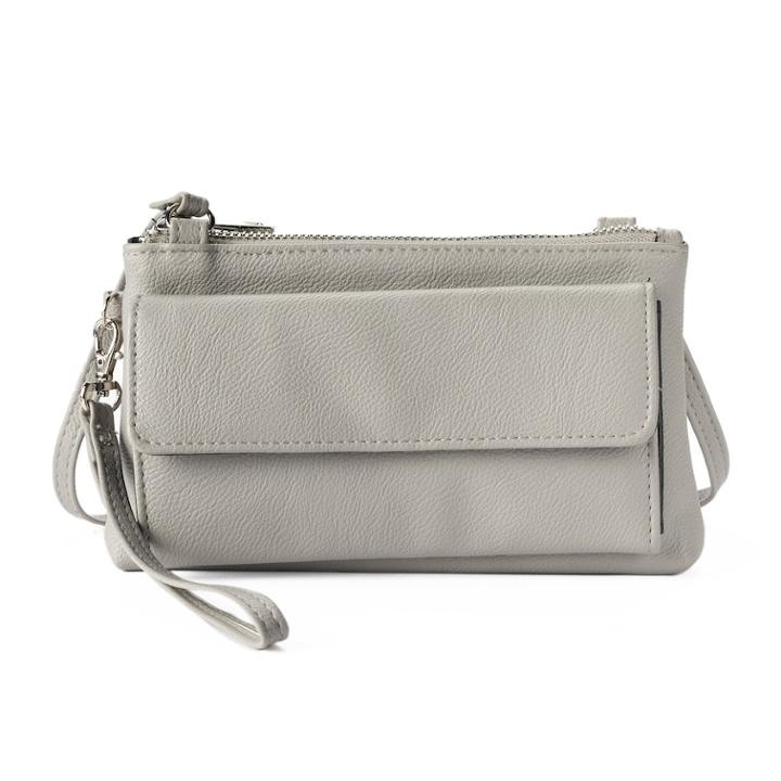 Apt. 9&reg; Chelsea Rfid-blocking Convertible Crossbody Wallet, Women's, Grey