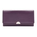 Apt. 9&reg; Lambskin Leather Rfid-blocking Full Clutch, Women's, Purple