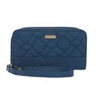 Travelon Rfid Blocking Signature Quilted Phone Clutch Wallet, Women's, Blue