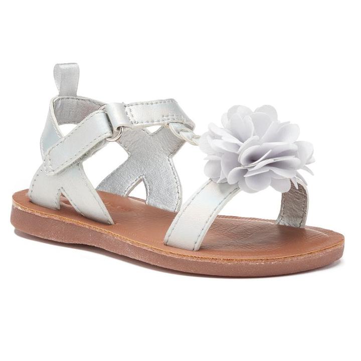 Oshkosh B'gosh&reg; Pasha Toddler Girls' Sandals, Girl's, Size: 5 T, Silver