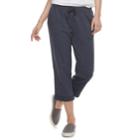 Women's Sonoma Goods For Life&trade; French Terry Capris, Size: Medium, Blue (navy)
