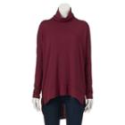 Juniors' Ransom Drop-shoulder Turtleneck, Girl's, Size: Small, Dark Red