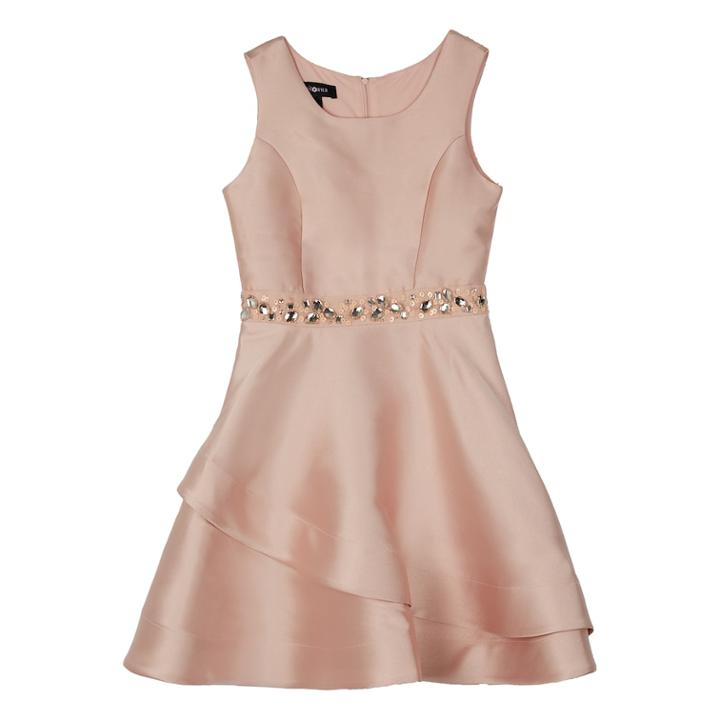 Girls 7-16 Iz Amy Byer Asymmetrical Sleeveless Fit & Flare Dress, Size: 12, Med Pink
