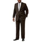 Big & Tall J.m. Haggar Premium Classic-fit Sharkskin Stretch Suit Jacket, Men's, Size: 52 Long, Dark Brown