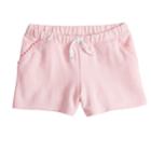 Girls 4-10 Jumping Beans&reg; Pom-pom Trim Pockets French Terry Shorts, Size: 7, Brt Pink