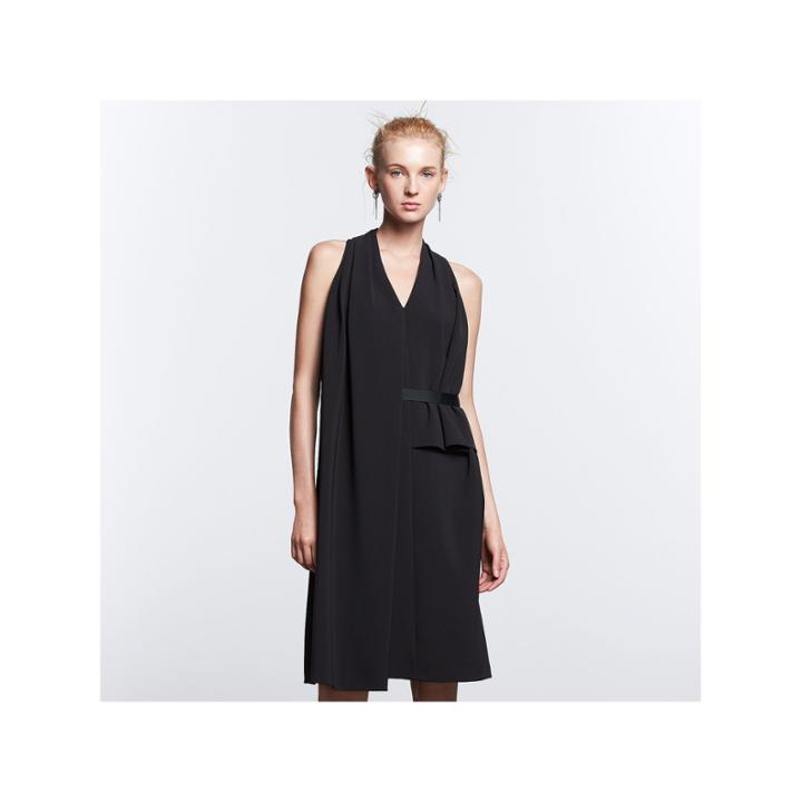 Women's Simply Vera Vera Wang Simply Noir Asymmetrical Dress, Size: Xs, Black