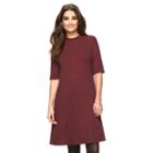 Women's Ronni Nicole Burgundy Mockneck Shift Dress, Size: Large, Med Red