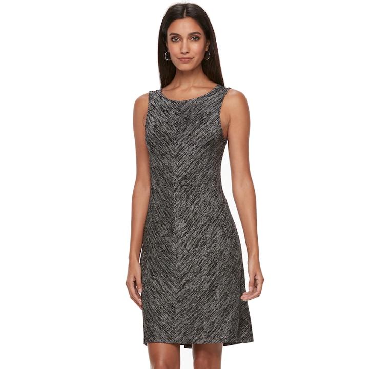 Women's Apt. 9&reg; Sleeveless A-line Knit Dress, Size: Medium, Oxford